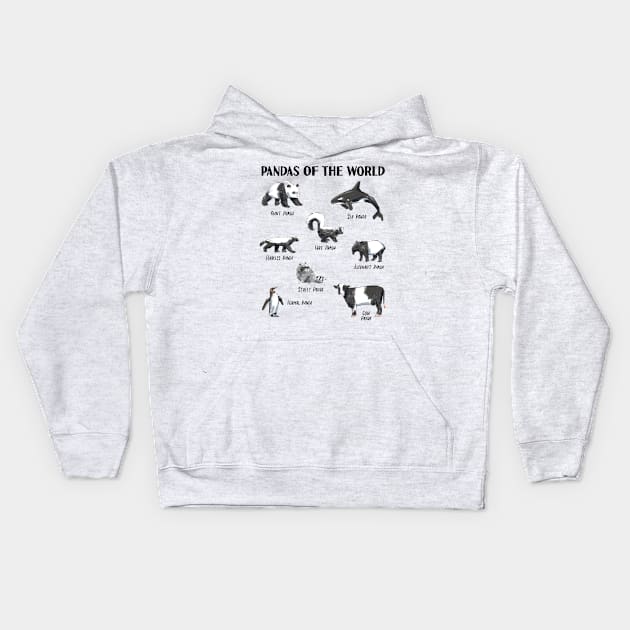 Funny Animals Panda of the World Pun Names for Kids, Men and Women Kids Hoodie by Arteestic